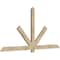 Ekena Millwork Kennewick Rough Sawn Timber Gable Bracket, Douglas Fir, 84"W x 42"H x 2"D x 4"F, 12/12 Pitch GBW084X42X0204KEN00RDF - alternate 4
